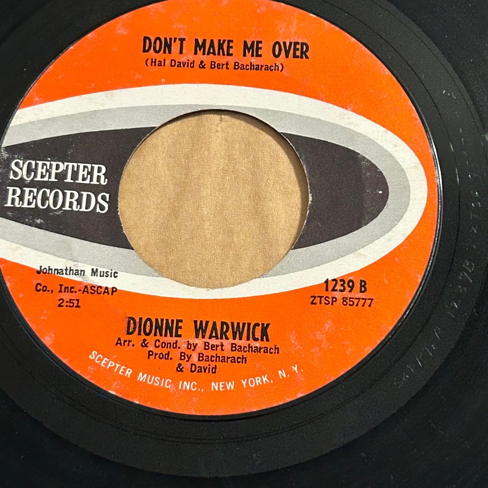 Dionne Warwick Don't Make Me Over I Just Cant Stop Loving You Scepter‎ Records